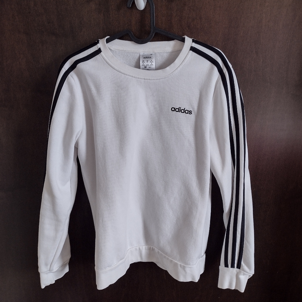 Adidas White Pullover size M